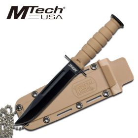 MTech USA  Blood Groove Blade with Sheath and Neck Chain