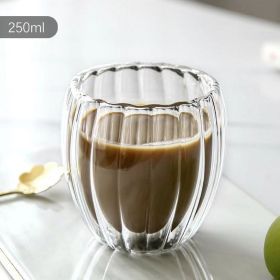 New Striped Double Layer High Borosilicate Glass Creative Tea Making Cup (Option: 250ml)