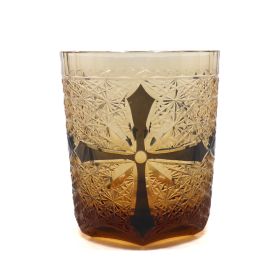 Fashionable Hand-carved Whiskey Crystal Glass (Option: Amber Black)