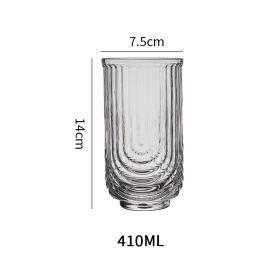 Handmade Small U Juice Niche Glass Water Cup (Option: Coffee cup-410ml)