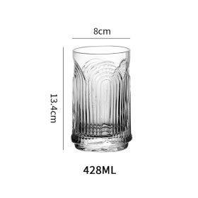 Handmade Small U Juice Niche Glass Water Cup (Option: Coffee cup-430ml)