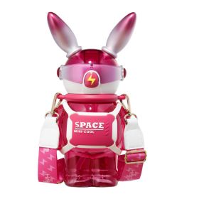 Children's Creative Lightning Rabbit Shape Large Capacity Water Bottle (Option: Red-1100ml)