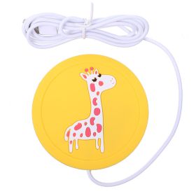 Cartoon Silicone Heating Coaster Non-slip Mat Silicone Placemat (Option: Giraffe)