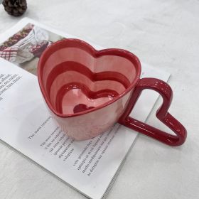 Design Mug Ceramic Love Coffee Cup (Color: Red)