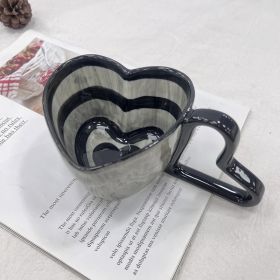 Design Mug Ceramic Love Coffee Cup (Color: Black)