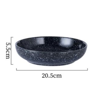 Japanese Ceramic Deep Plate Cutlery (Option: Starry sky-20.5x5.5cm)