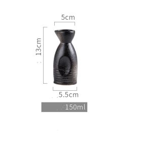 Japanese Ceramic Home Restaurant Wine Pot Dispenser (Option: Black Yun-S)