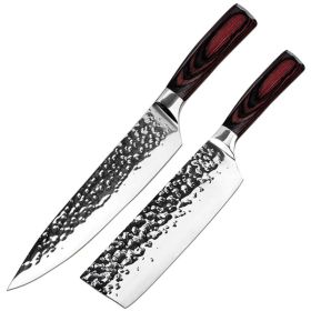 Japanese Kitchen Stainless Steel Knife (Option: 2 Piece Set)