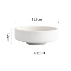 Creative Ceramic Household Conical High Bowl Salad Plate (Option: 4.5inch white)