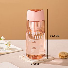 Plastic Water Cup Fall Prevention (Option: Pink-600ml)