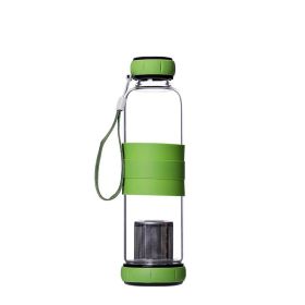 Creative Tea Separation Single Double Glass Cup (Option: Green-550ml-With Net)