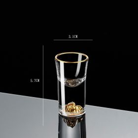 Crystal Glass High-end Wine Glass (Option: Golden mountain-10ML)